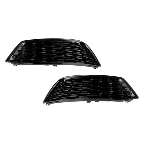 Audi Q5 2018-2021 FY 2PCS Front Bumper Lower Cover Grill Honeycomb Mesh Black Fog Light Grille