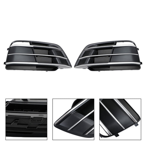 Audi SQ5 / Q5 Sline 2018-2021 Front Bumper Lower Grille Fog Light Replacement Black Grill