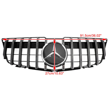 Mercedes Benz Classe GLK 2008-2012 X204 Griglia di ricambio per paraurti anteriore con griglia cromata nera - 0