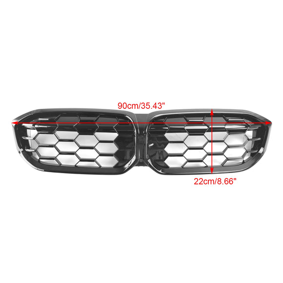 2023.6–2024 BMW 3er G20 G21 320i/330i/M340i/318i/320d Front-Nierengrill, glänzend schwarzer Kühlergrill