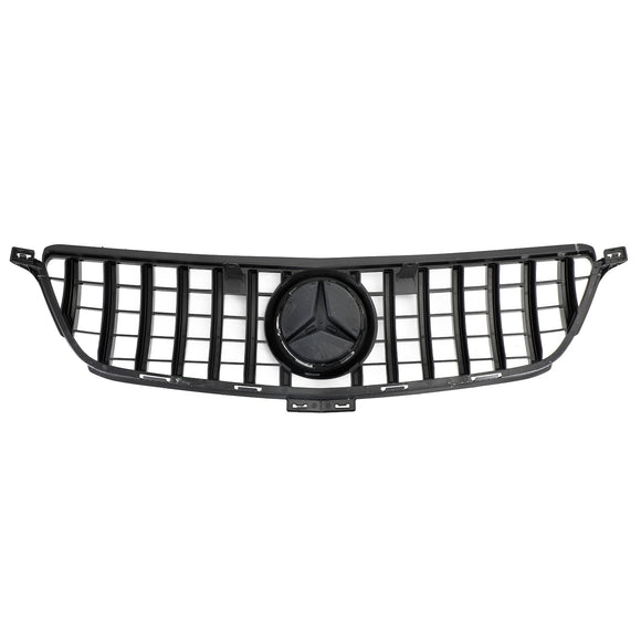 Mercedes-Benz 2012-2015 W166 Reemplazo de parrilla delantera cromada negra estilo AMG para modelos ML-Class ML300, ML320, ML350 y ML400