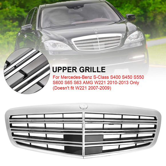 Mercedes Benz 2010-2013 W221 S400 S450 S550 S600 S65 S63 S-Class AMG/MayBach Style Grill Chrome Grille