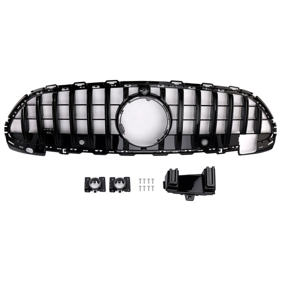 2022-2023 Mercedes Benz C-class W206 S206 GTR Style Grill Front Bumper Glossy Black Replacement Grille