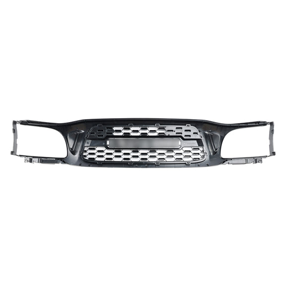 Style TRO PRO | Toyota Tacoma | Calandre noire mate | 2001 2002 2003 2004 | Grille de pare-chocs avant + lumière LED + lettre