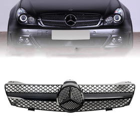 Comprar negro Mercedes Benz Clase CLS W219 Parrilla delantera cromada/negra de repuesto con emblema de estrella (2004, 2005, 2006, 2007 y 2008)