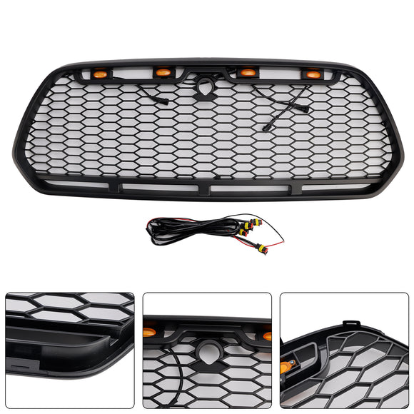 Ford Transit Mk8 2015-2019 Matt Black Front Bumper Grill Replacement Black Raptor Style Grille