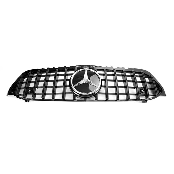 Mercedes-Benz A-KLASSE W177 A180/200/A35 2019–2023 Kühlergrill für die Frontstoßstange, schwarz, Ersatzgrill im AMG-Stil