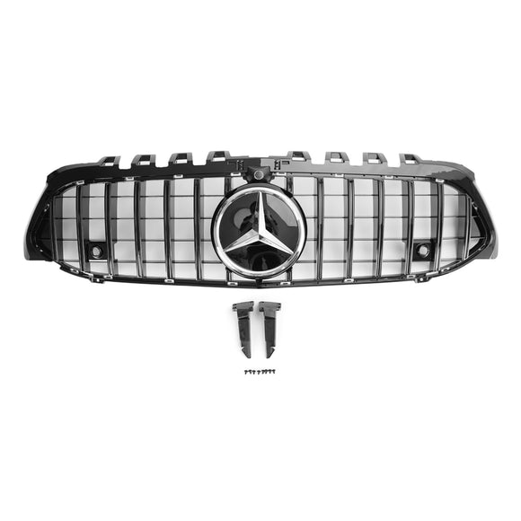 Mercedes-Benz A-KLASSE W177 A180/200/A35 2019–2023 Kühlergrill für die Frontstoßstange, schwarz, Ersatzgrill im AMG-Stil