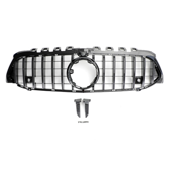 Mercedes-Benz A-KLASSE W177 A180/200/A35 2019–2023 Kühlergrill für die Frontstoßstange, schwarz, Ersatzgrill im AMG-Stil