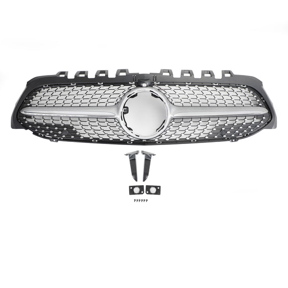 Mercedes Benz W177 Griglia paraurti anteriore a diamante CLASSE A A180/200/A35 2019-2023 Griglia cromata nera