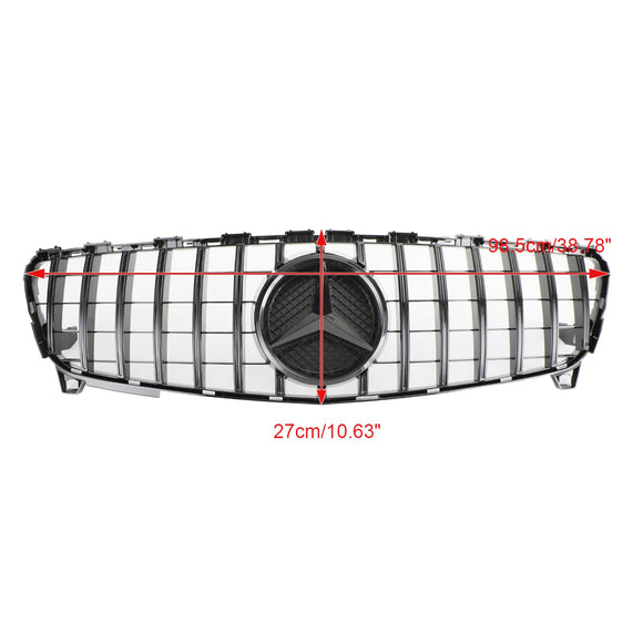 2016-2018 Mercedes Benz A-CLASS W176 AMG Style Grille Front Bumper Glossy Black Replacement Grill