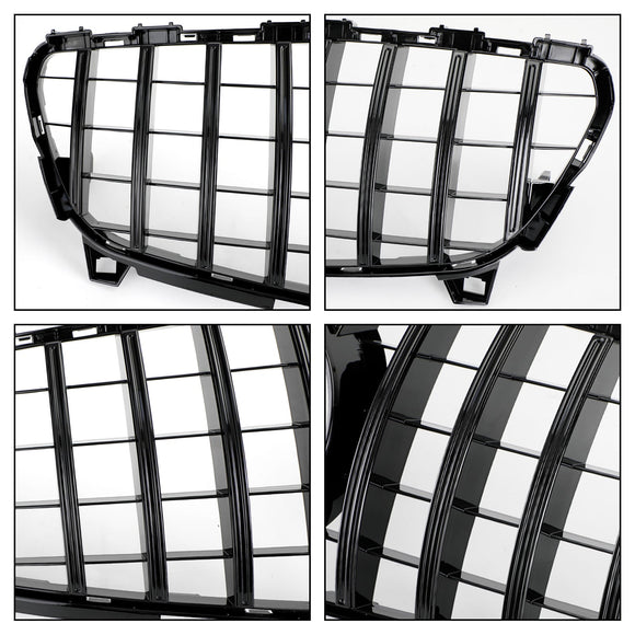2016-2018 Mercedes Benz A-CLASS W176 AMG Style Grille Front Bumper Glossy Black Replacement Grill