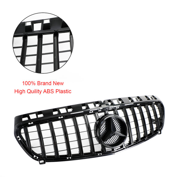 2012-2015 Mercedes-Benz A-CLASS W176 A180/200/A45 Front Bumper Grille Gloss Black AMG Style Grill