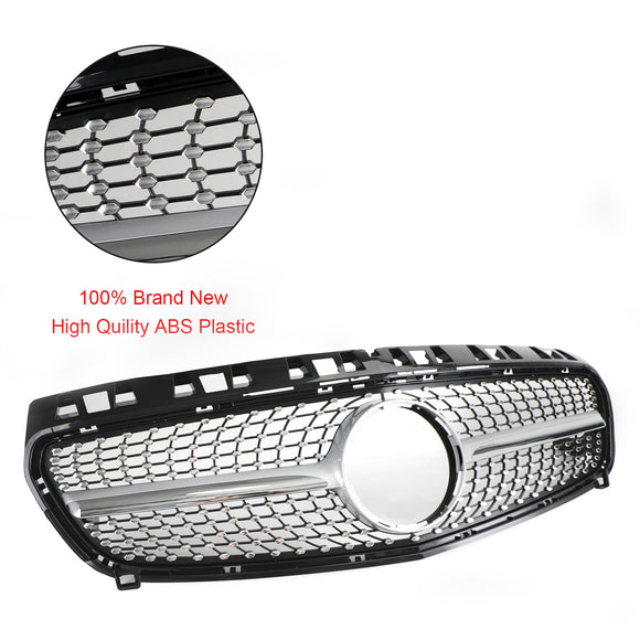 Mercedes 2013-2015 W176 Rejilla de parachoques delantera cromada negra de repuesto para Clase A A180/200/A45