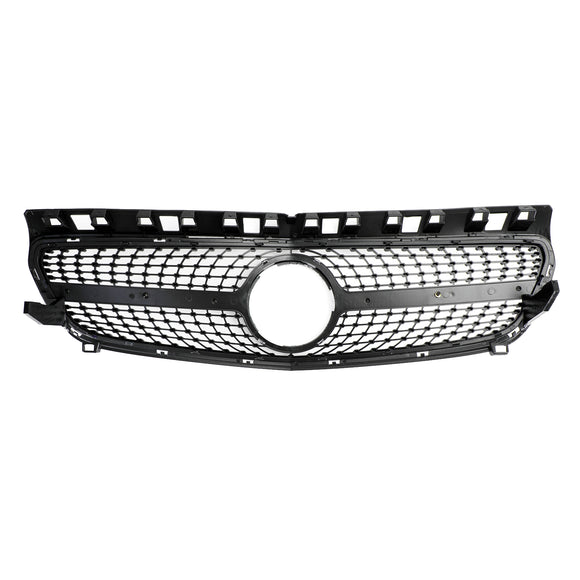 Mercedes 2013-2015 W176 Rejilla de parachoques delantera cromada negra de repuesto para Clase A A180/200/A45