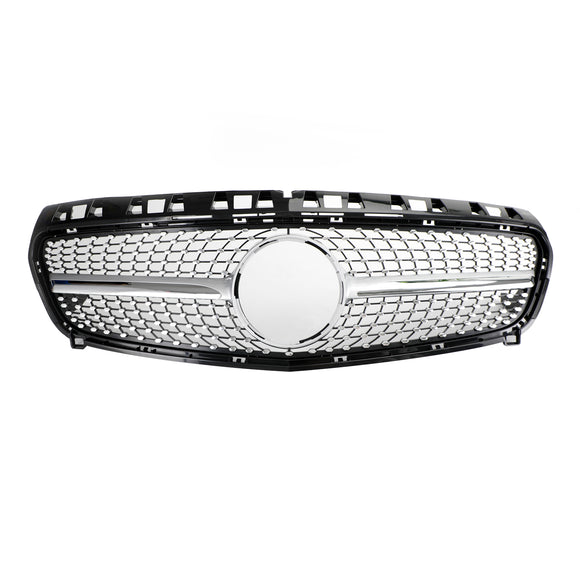 Mercedes 2013-2015 W176 Rejilla de parachoques delantera cromada negra de repuesto para Clase A A180/200/A45