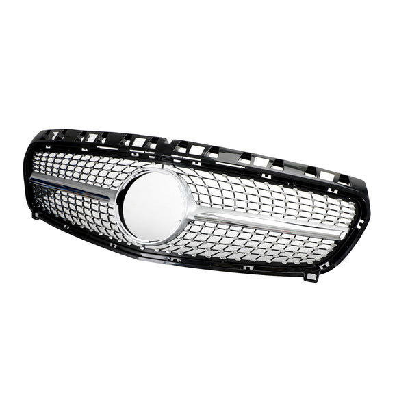 Mercedes 2013-2015 W176 Rejilla de parachoques delantera cromada negra de repuesto para Clase A A180/200/A45
