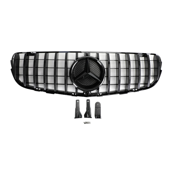Griglia nera sostitutiva per paraurti anteriore con griglia in stile Mercedes Benz GLC-Class X253 AMG 2015-2019