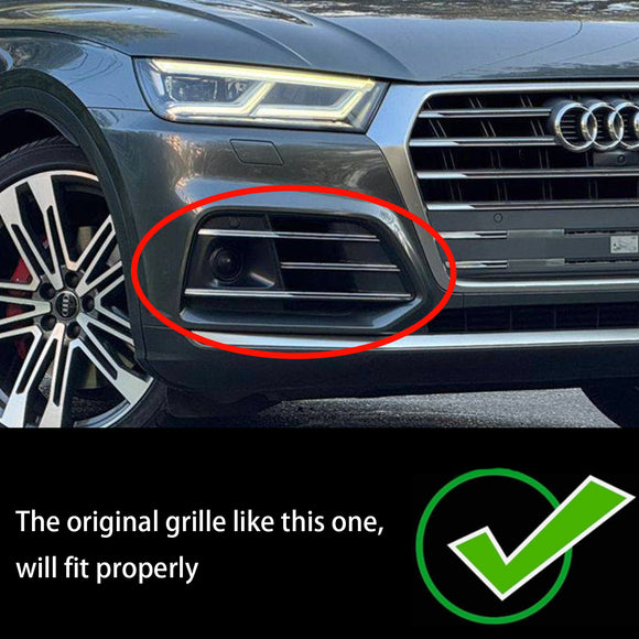 Audi 2018-2020 RSQ5 Q5 SQ5 SUV Cubierta de rejillas de lámpara antiniebla delantera de panal negra