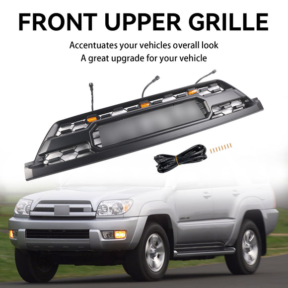 Griglia stile TRD PRO per Toyota 4Runner 2002-2005, paraurti anteriore nero con LED & Lettera