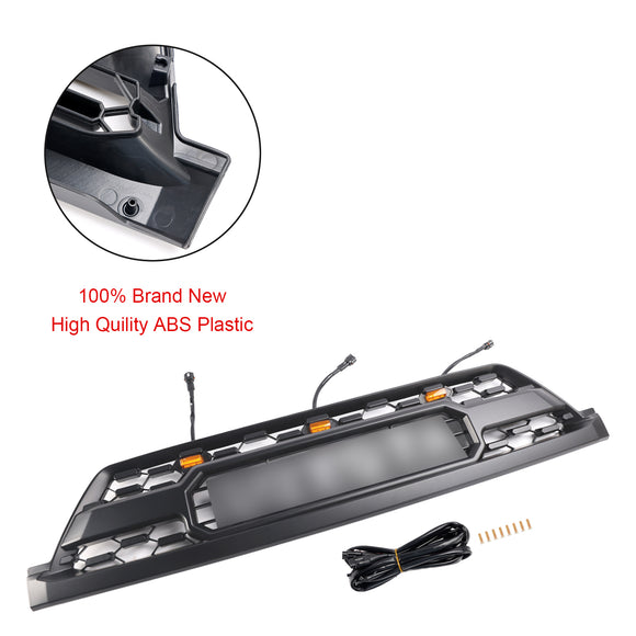 Griglia stile TRD PRO per Toyota 4Runner 2002-2005, paraurti anteriore nero con LED & Lettera