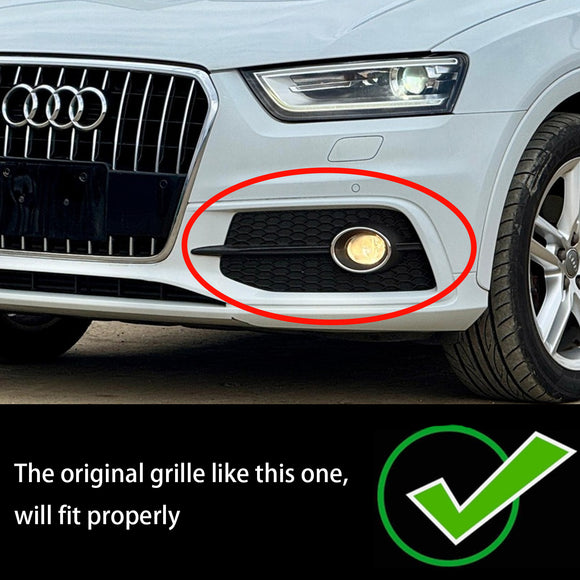 2012-2014 Audi Q3 S-Line Fog Light Grille 2PCS Front Bumper Lower Cover Grill 8U0807681DSP9 8U0807681D