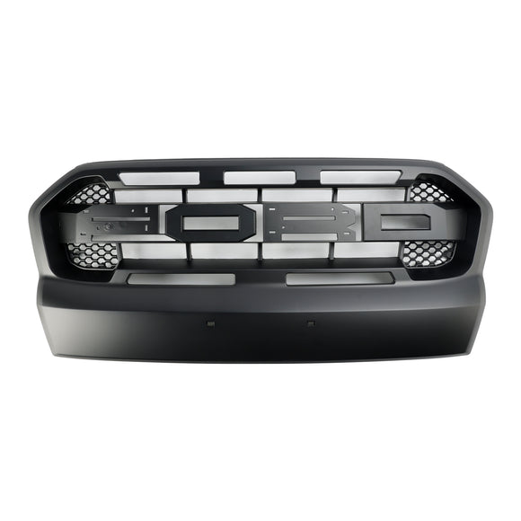 Parrilla negra mate de repuesto para parachoques delantero estilo Ford Ranger T7 Wildtrak Raptor 2015-2019