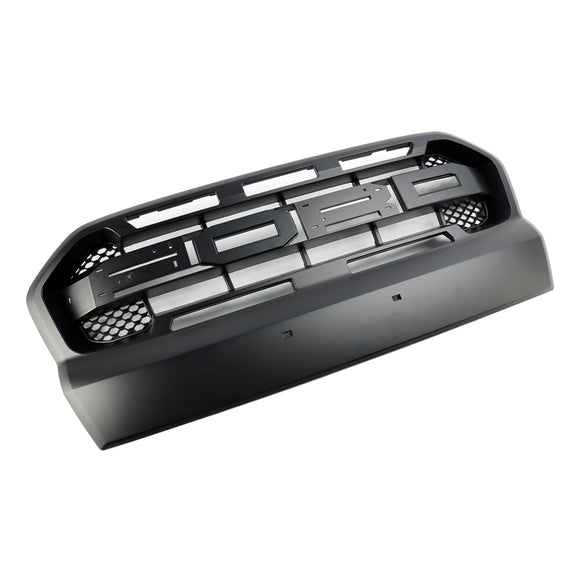Parrilla negra mate de repuesto para parachoques delantero estilo Ford Ranger T7 Wildtrak Raptor 2015-2019