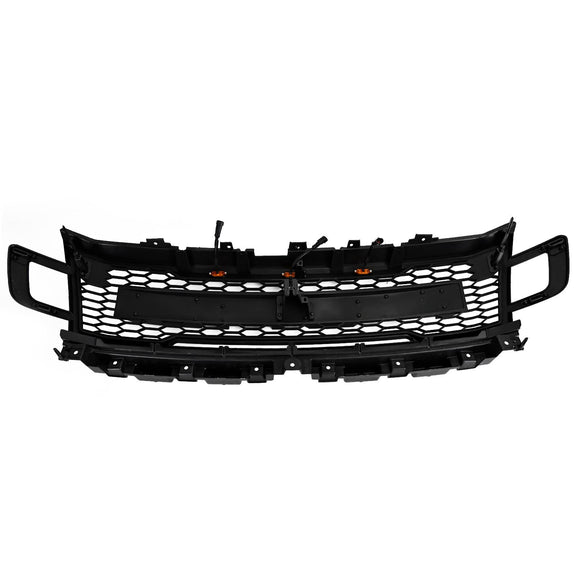 Parrilla de parachoques delantero Ford Expedition XL/XLT/Limited 2018-2021, rejilla negra estilo Raptor con LED