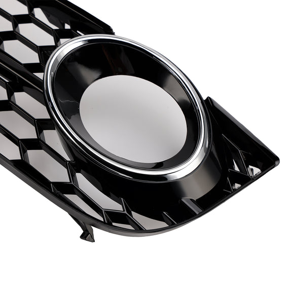 2007-2012 Audi A5 B8 Honeycomb Fog Light Grille Front Bumper Lower Cover Black Grill 1522024
