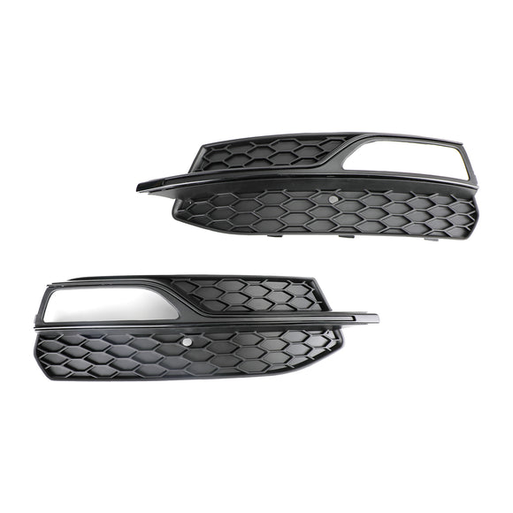 Audi A3 S-Line 8V 2013-2016 Honeycomb Fog Light Grill Front Bumper Lower Cover Black Grille 8V3807681G 8V3807682G