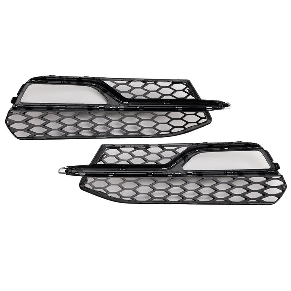 Audi A3 S-Line 8V 2013-2016 Honeycomb Fog Light Grill Front Bumper Lower Cover Black Grille 8V3807681G 8V3807682G