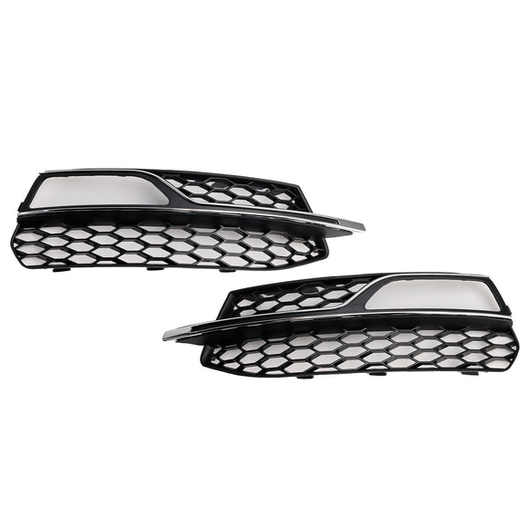 Audi A3 S-Line 8V 2013-2016 Honeycomb Fog Light Grill Front Bumper Lower Cover Black Grille 8V3807681G 8V3807682G