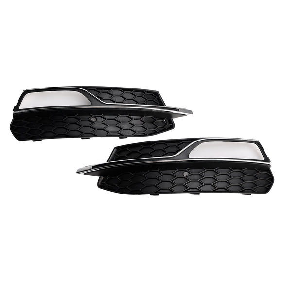 Audi A3 S-Line 8V 2013-2016 Honeycomb Fog Light Grill Front Bumper Lower Cover Black Grille 8V3807681G 8V3807682G