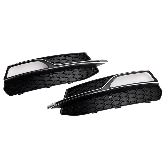 Audi A3 S-Line 8V 2013-2016 Honeycomb Fog Light Grill Front Bumper Lower Cover Black Grille 8V3807681G 8V3807682G