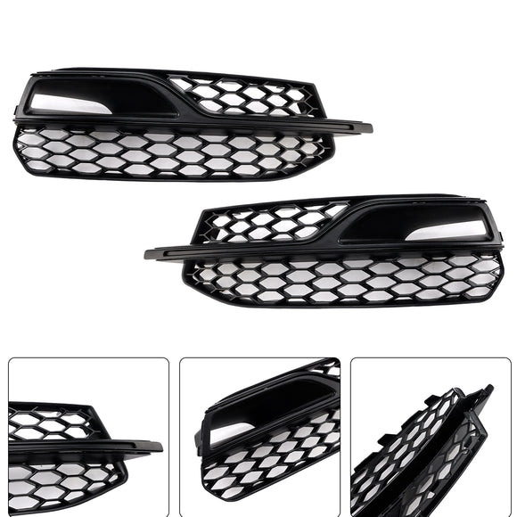 2013-2016 Audi S3 8V Honeycomb Lower Grille Front Bumper Fog Light Cover Black Grill 8V3807681L 8V3807681K