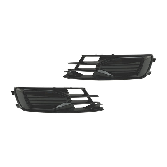 2015-2016 Audi A6 C7 Facelift 2 pièces pare-chocs avant antibrouillard couverture gril calandre inférieure noir 4G0807647T94 4G0807648T94