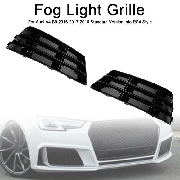Audi A4 B9 2016-2018 Versione standard RS4 Style Griglia fendinebbia anteriore Paraurti inferiore cromata