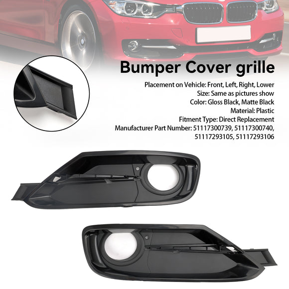 BMW 2013-2015 draftHybrid 3 Series 2 cubiertas de rejilla de luz antiniebla para parachoques delantero