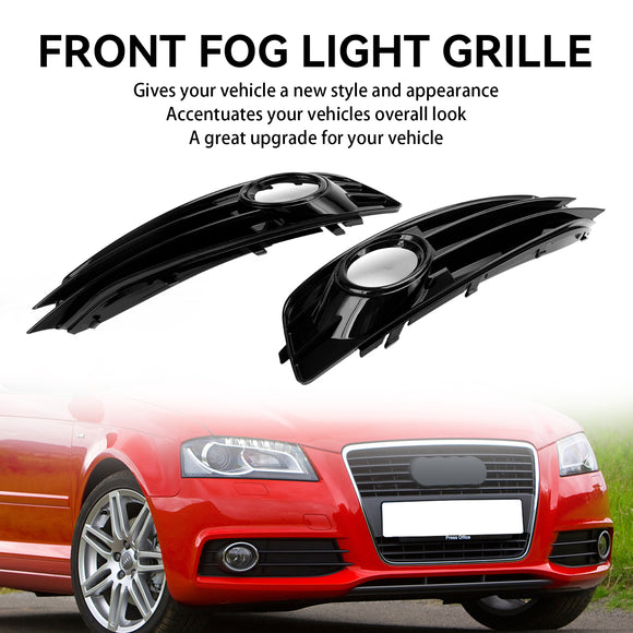 Audi A3 S-Line 8P 2009–2013 Waben-Nebelscheinwerfergitter, vordere Stoßstange, Lowe-Abdeckung, schwarzer Grill, 8P0807682, 8P0807681