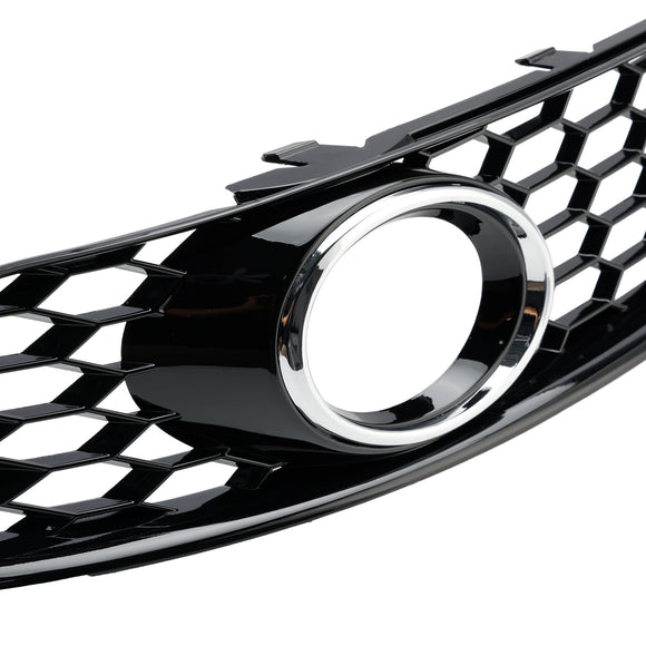 2009-2013 Audi A3 8P Honeycomb Lowe Grill Front Bumper Fog Light Grille Black Cover 8P0807682D 8P0807681D