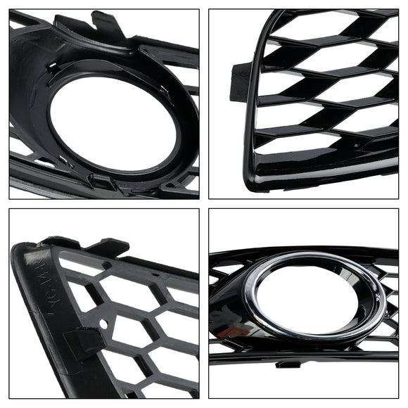 Audi A3 8P 2009-2013 Standard Version Honeycomb Bumper Front Fog Light Grille Grill Cover 8P0807682DE 8P0807681E
