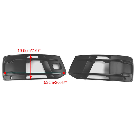 2016-2019 Audi Q7 Standard Front Bumper Lower Cover Grill Fog Light Bezel Insert Black Grille
