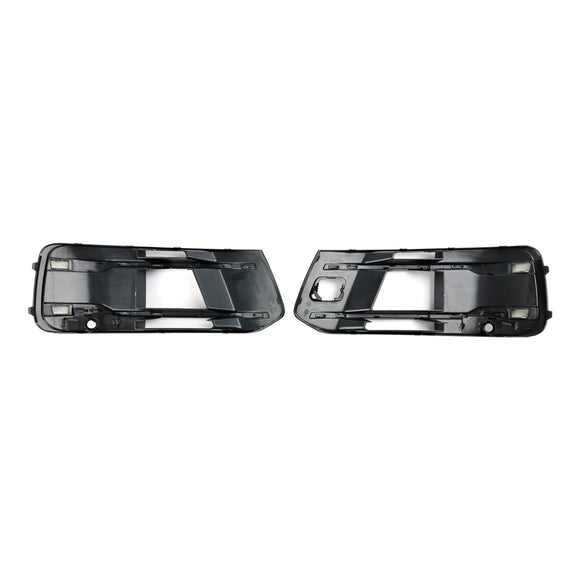2016-2019 Audi Q7 Standard Front Bumper Lower Cover Grill Fog Light Bezel Insert Black Grille