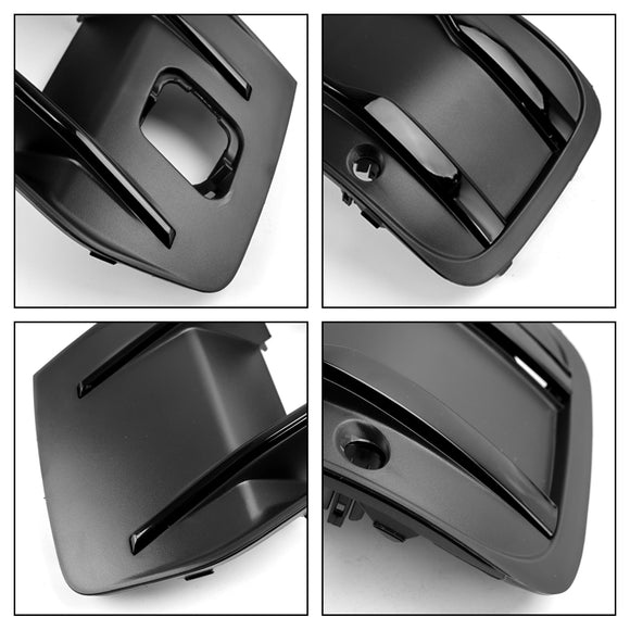 2016-2019 Audi Q7 Standard Front Bumper Lower Cover Grill Fog Light Bezel Insert Black Grille