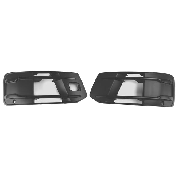 2016-2019 Audi Q7 Standard Front Bumper Lower Cover Grill Fog Light Bezel Insert Black Grille