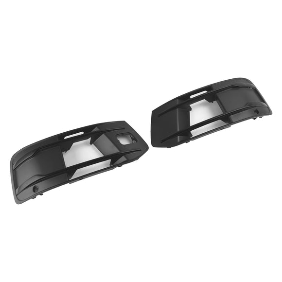 2016-2019 Audi Q7 Standard Front Bumper Lower Cover Grill Fog Light Bezel Insert Black Grille