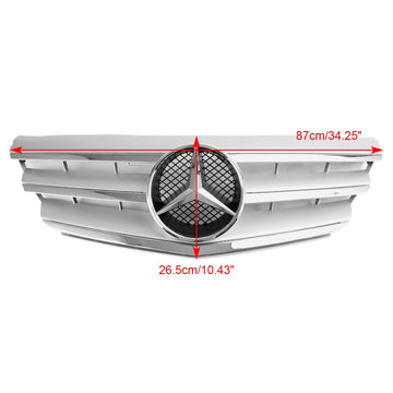 Mercedes-Benz Classe B 2009-2011 W245 Griglia di ricambio per paraurti anteriore B170/180/200, colore nero cromato - 0