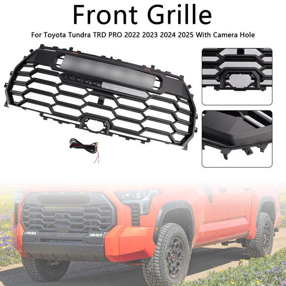 Toyota Tundra | Griglia TRD Pro | 2022-2025 | Griglia per paraurti anteriore nera opaca con luce a LED