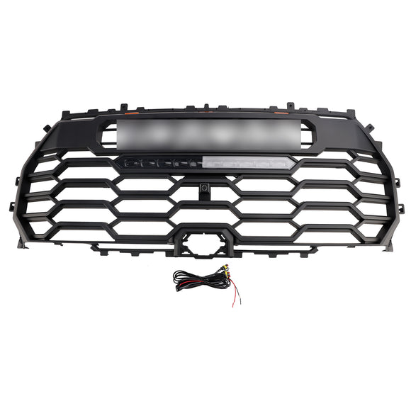 Toyota Tundra | Griglia TRD Pro | 2022-2025 | Griglia per paraurti anteriore nera opaca con luce a LED